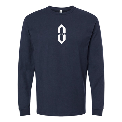 Men's Aito Logo Cotton Long Sleeve T-Shirt