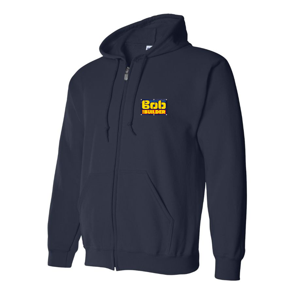 Men's Bob the Builder Logo Zipper Hoodie