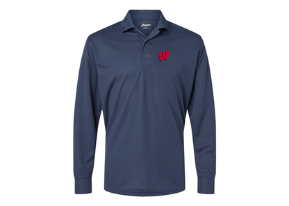 Men's Wisconsin Badgers Paragon Prescott Long Sleeve Polo