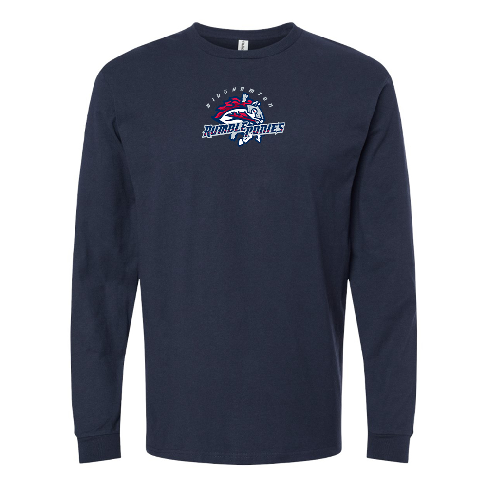 Men's Binghamton Rumble Ponies Logo Long Sleeve T-Shirt