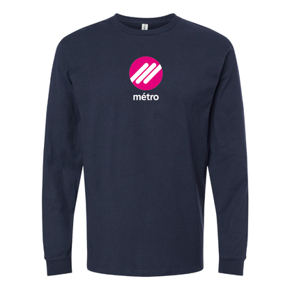 Men's Lausanne Métro Logo  Cotton Long Sleeve T-Shirt