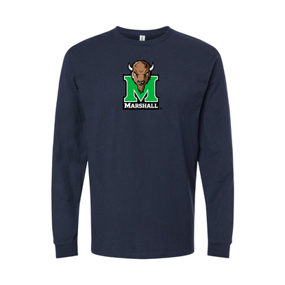 Youth Marshall Thundering Herd Logo Cotton Long Sleeve T-Shirt
