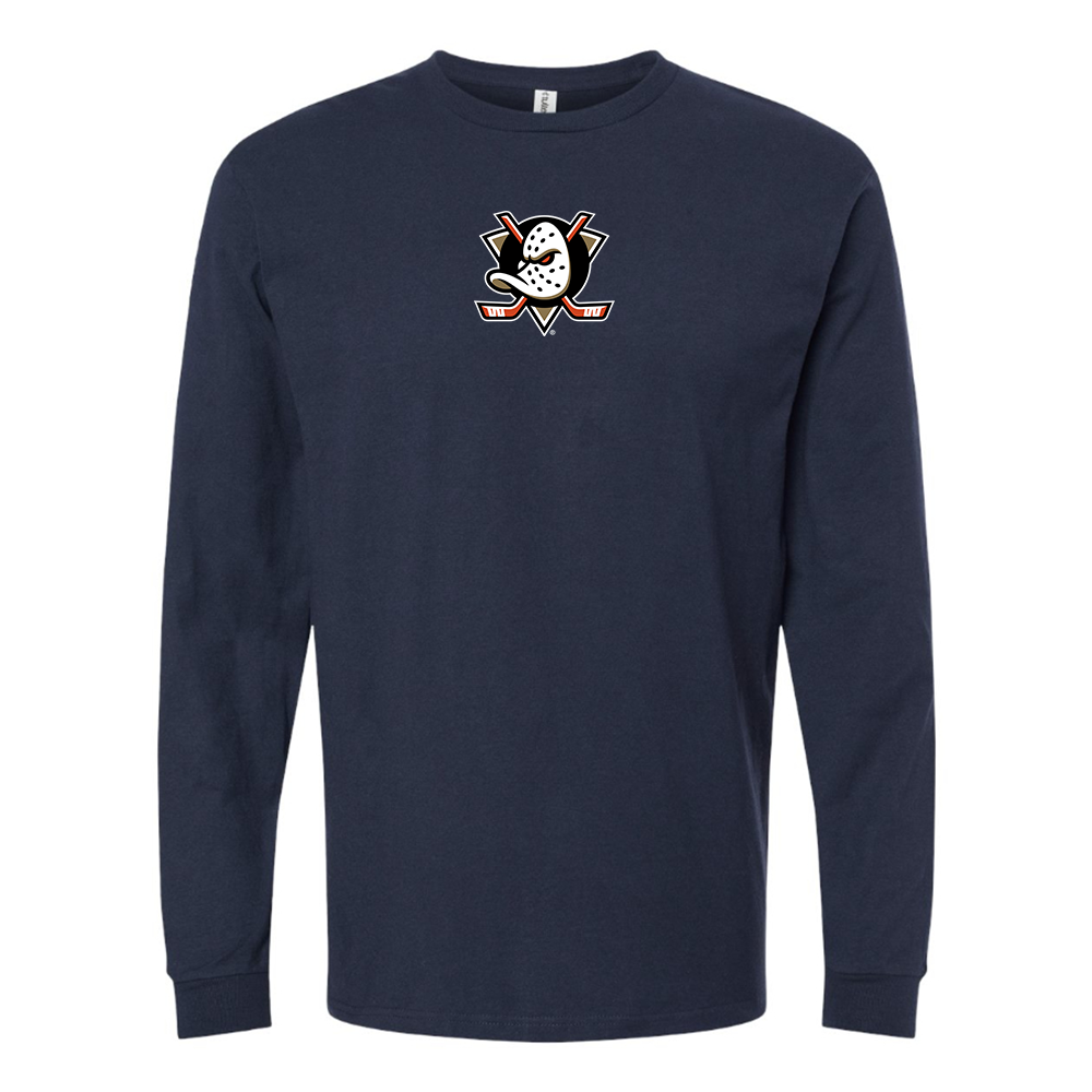 Youth Anaheim Ducks Logo Cotton Long Sleeve T-Shirt
