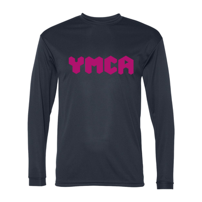 Men's YMCA Mauve  Performance Long Sleeve T-Shirt