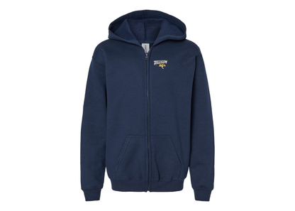 Gildan Heavy Blend Youth Towson Tigers Full Zip Hooded Sweatshirt