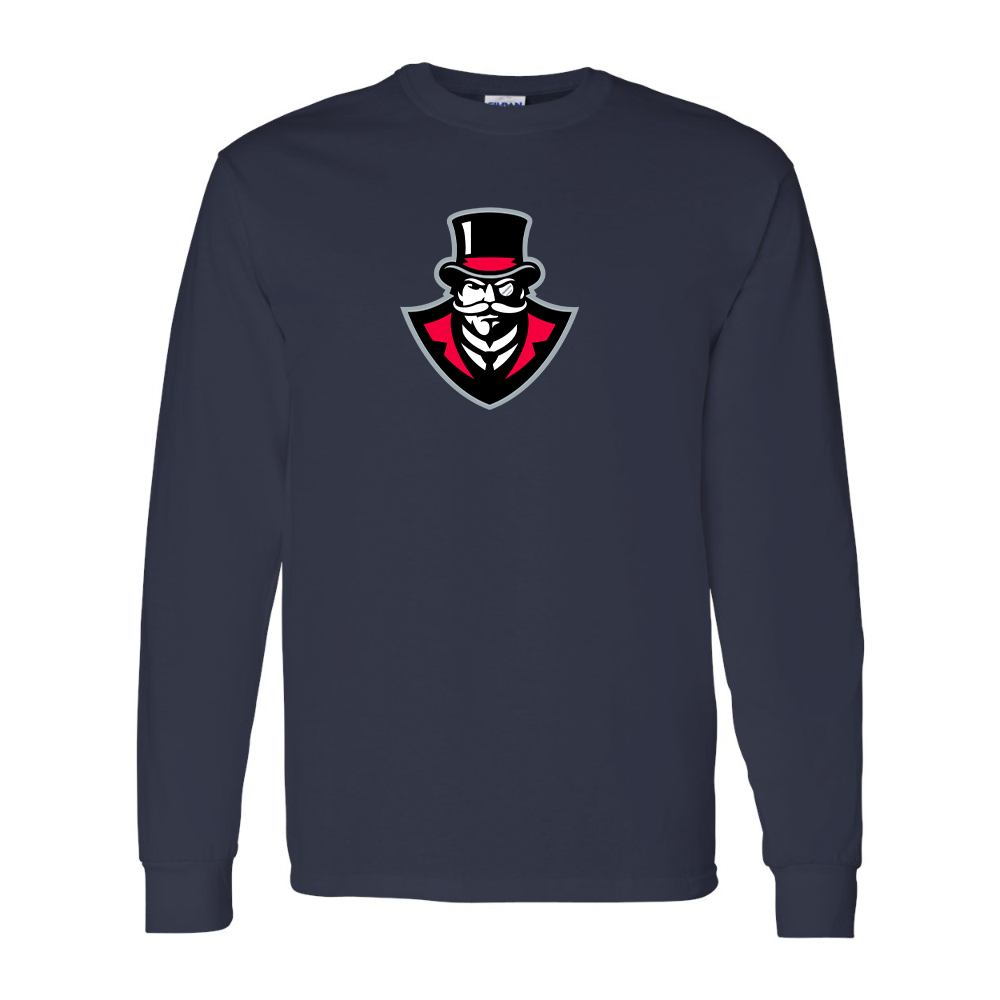 Men's  Austin Peay Governors  Gildan Heavy Cotton Long Sleeve T-Shirt