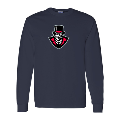 Men's  Austin Peay Governors  Gildan Heavy Cotton Long Sleeve T-Shirt