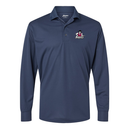Men's Aggies New Mexico State Logo Paragon Prescott Long Sleeve Polo