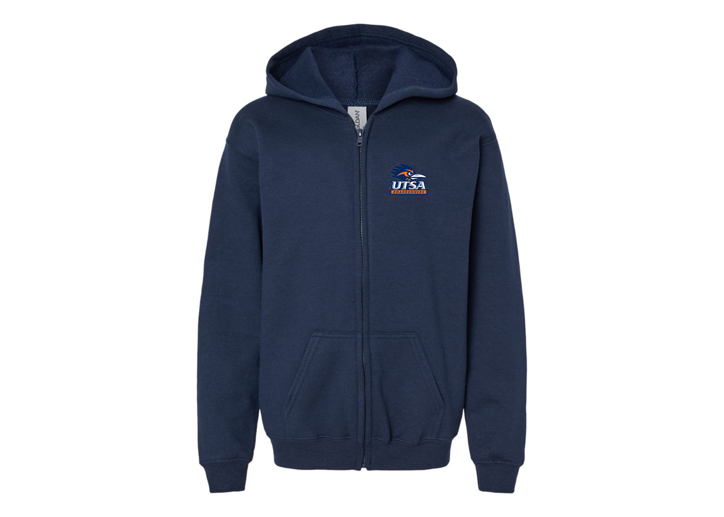 Gildan Heavy Blend Youth Texas SA Roadrunners Full Zip Hooded Sweatshirt