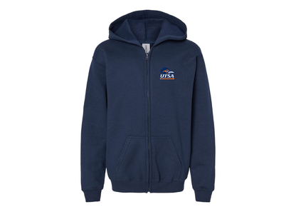 Gildan Heavy Blend Youth Texas SA Roadrunners Full Zip Hooded Sweatshirt