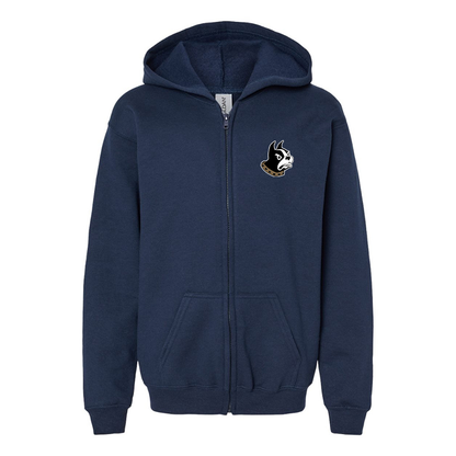 Gildan Heavy Blend Youth Wofford Terriers Full Zip Hooded Sweatshirt