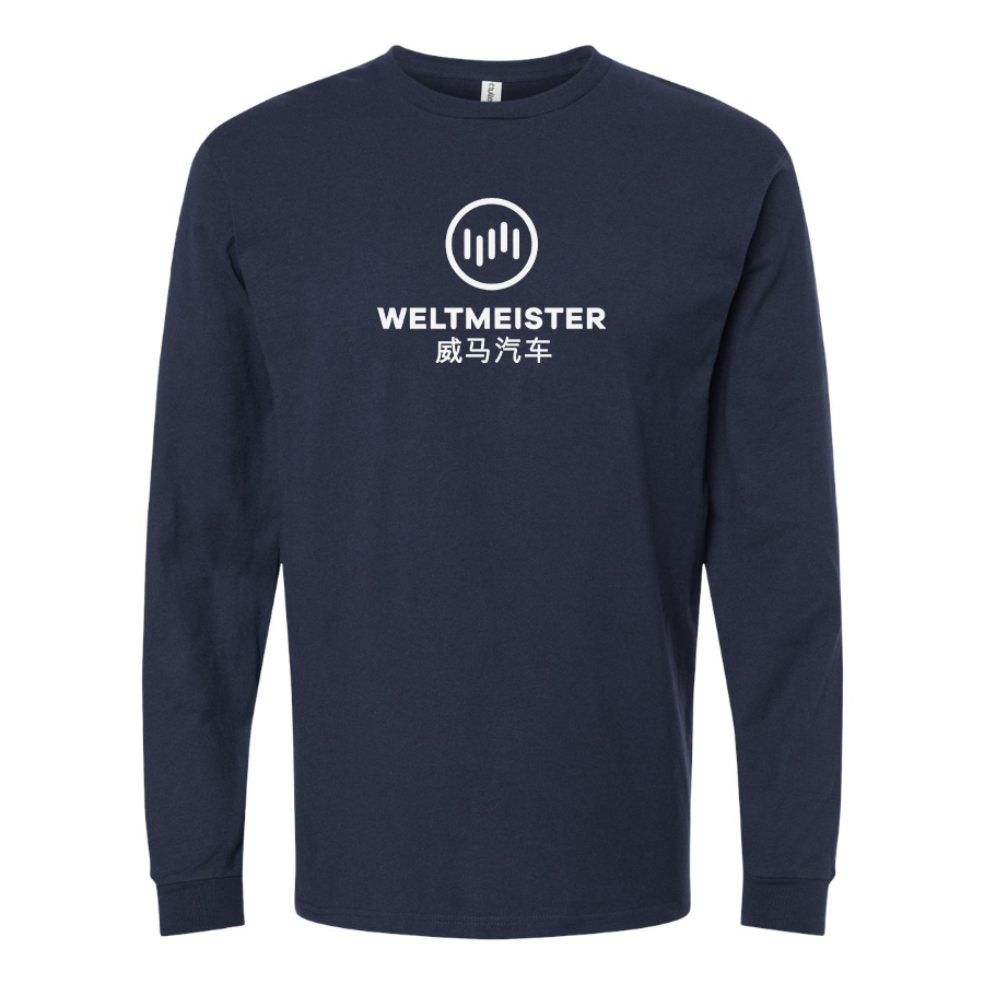 Men's Weltmeister Logo  Cotton Long Sleeve T-Shirt