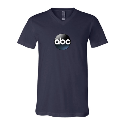 Abc Logo BELLA  CANVAS - Jersey V-Neck T-Shirt
