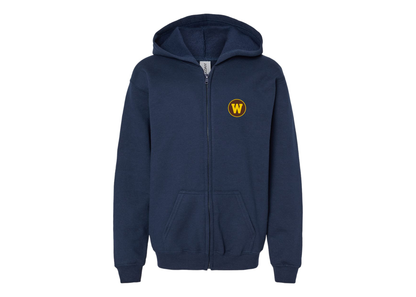 Gildan Heavy Blend Youth Western Michigan Broncos Full Zip Hooded Sweatshirt