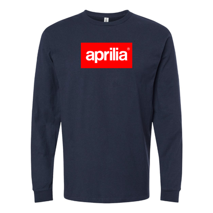 Men's Aprilia Logo Cotton Long Sleeve T-Shirt