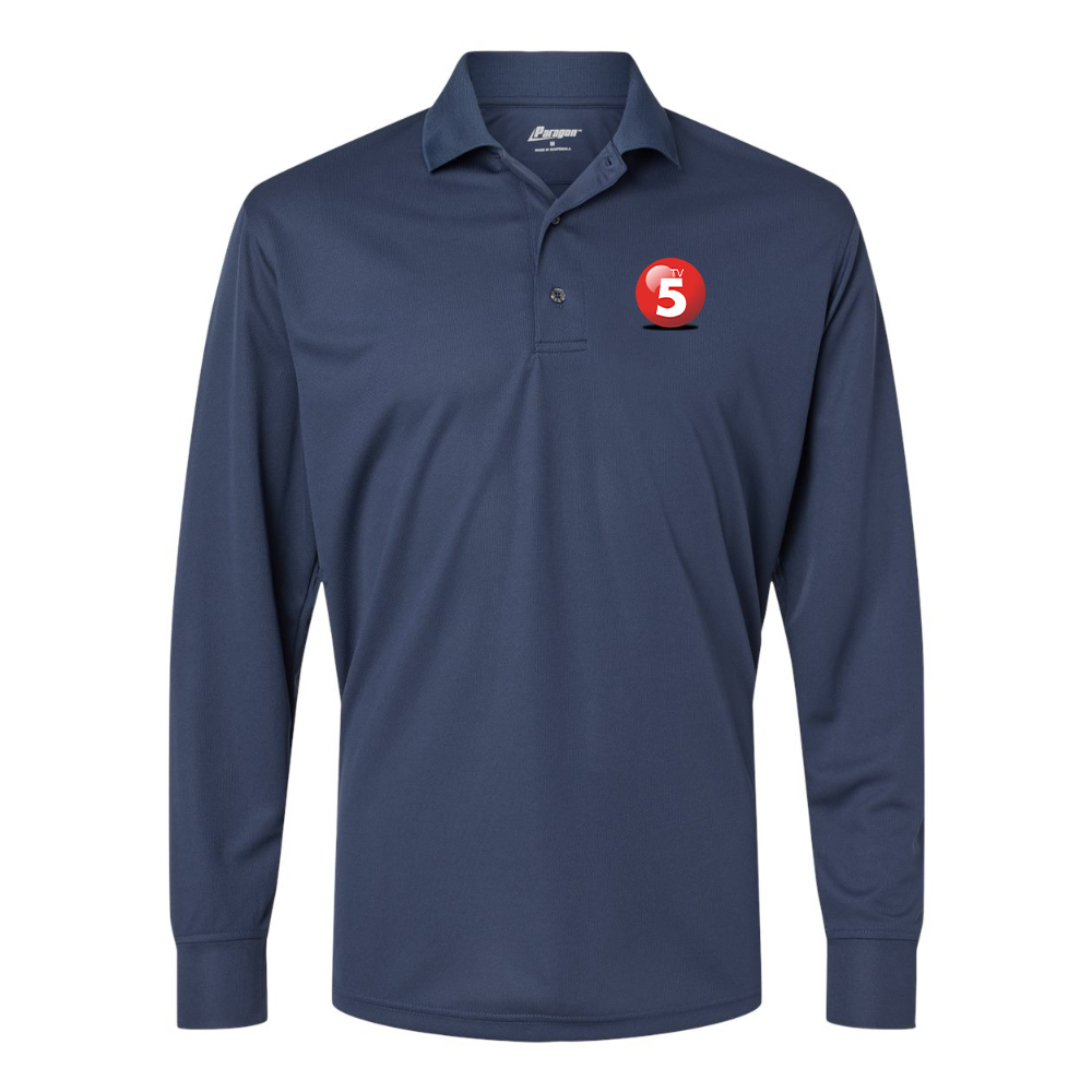 Men's ABC TV5 Logo Paragon Prescott Long Sleeve Polo