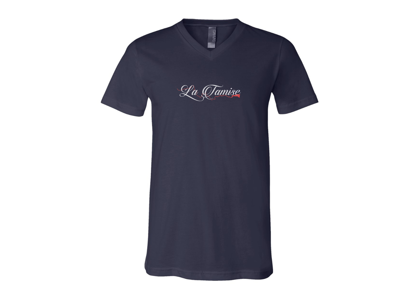 La Tamise Logo BELLA  CANVAS - Jersey V-Neck T-Shirt