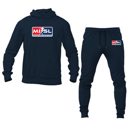 Men's Major Indoor Soccer League  Logo Hoodie Joggers Set