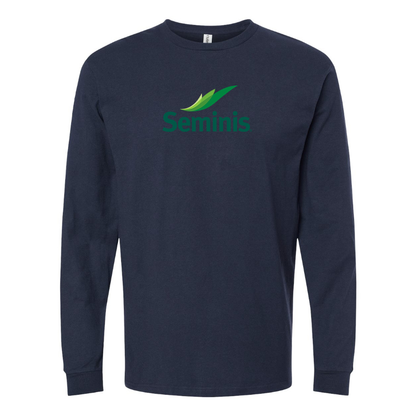 Men's  Seminis Logo  Cotton Long Sleeve T-Shirt