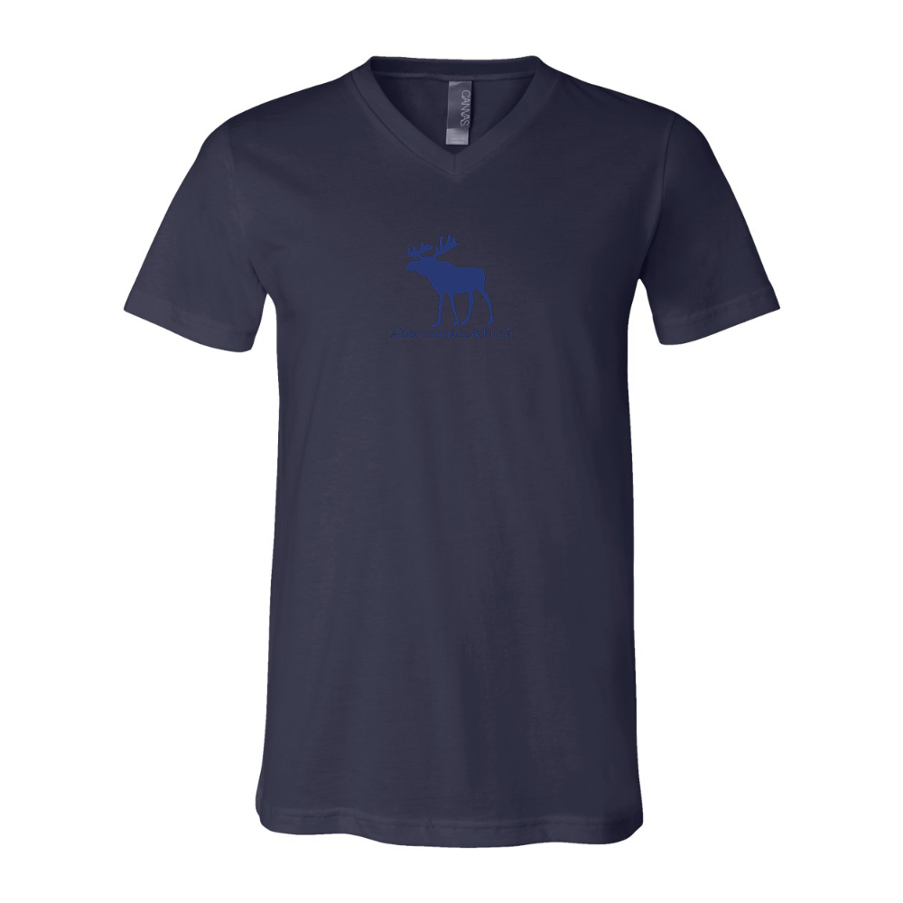 Abercrombie & Fitch Moose Logo BELLA  CANVAS - Jersey V-Neck T-Shirt