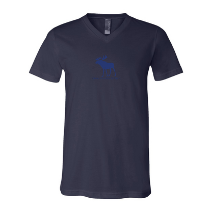 Abercrombie & Fitch Moose Logo BELLA  CANVAS - Jersey V-Neck T-Shirt