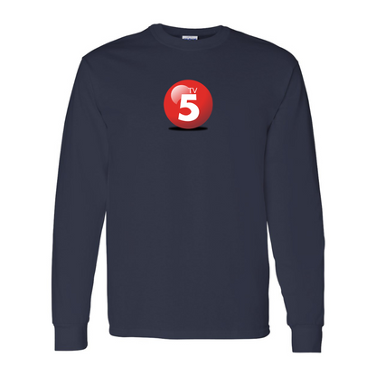 Men's ABC TV5 Logo Gildan Heavy Cotton Long Sleeve T-Shirt