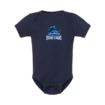 Charlotte Stone Crabs Logo Baby Onesie Romper