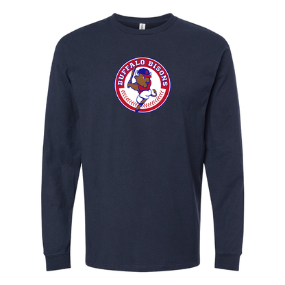 Men's Buffalo Bisons Logo Cotton Long Sleeve T-Shirt