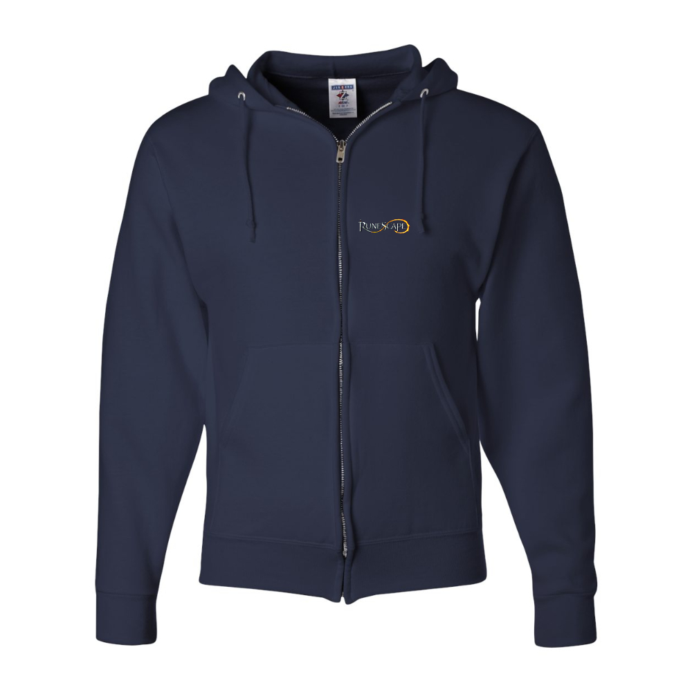 Men's Runescape Logo JERZEES NuBlend Full-Zip Hooded Sweatshirt
