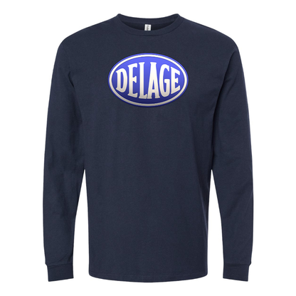 Men's Delage  Logo Cotton Long Sleeve T-Shirt