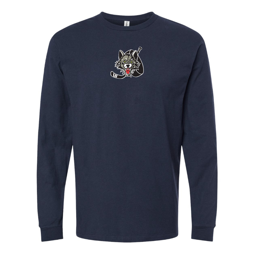 Youth Chicago Wolves Logo Cotton Long Sleeve T-Shirt