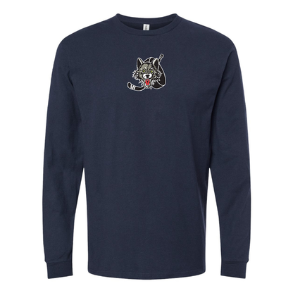 Youth Chicago Wolves Logo Cotton Long Sleeve T-Shirt