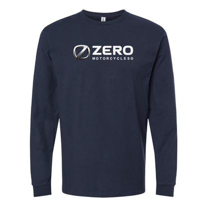 Men's Zero Motorcycles Logo Cotton Long Sleeve T-Shirt