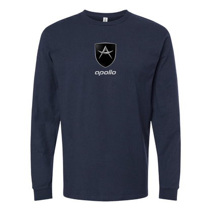 Men's Apollo Logo Cotton Long Sleeve T-Shirt
