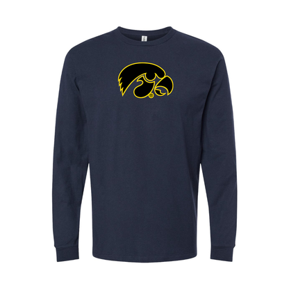 Youth Lowa Hawkeyes Logo Cotton Long Sleeve T-Shirt