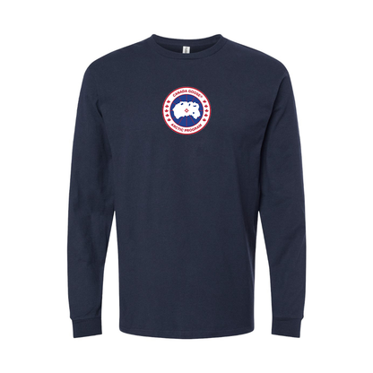 Youth Canada Goose Logo Cotton Long Sleeve T-Shirt