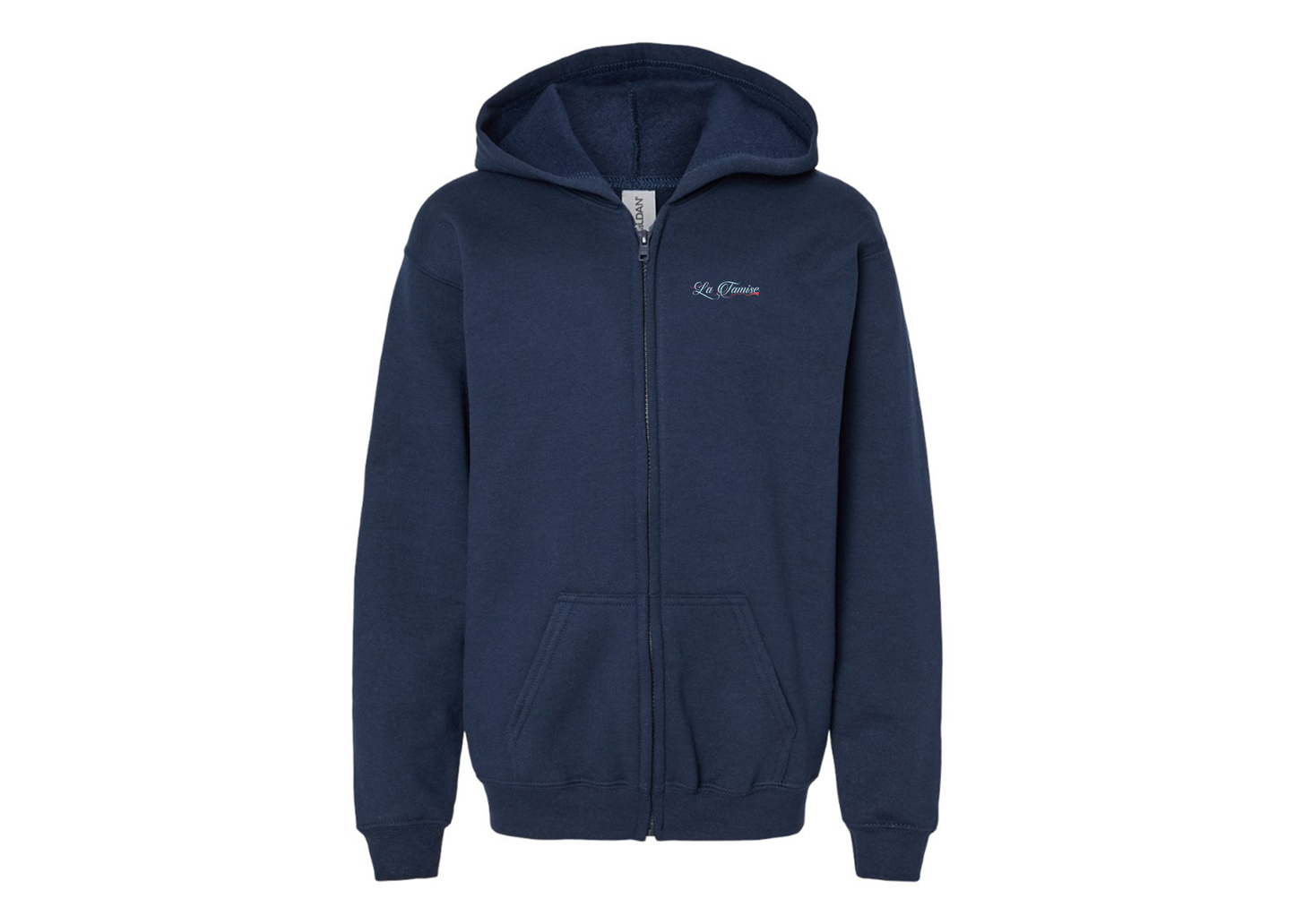 Gildan Heavy Blend Youth La Tamise Logo Full Zip Hooded Sweatshirt