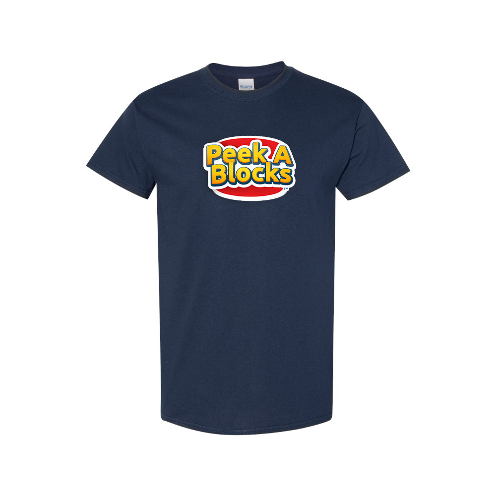 Men's Peek A Blocks Logo Cotton T-Shirt