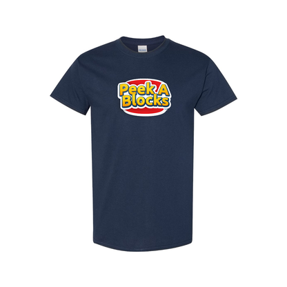 Men's Peek A Blocks Logo Cotton T-Shirt