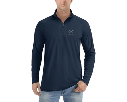 Men’s Hawta Logo Lightweight Quarter-Zip Athletic Shirt Long Sleeve Performance Wear