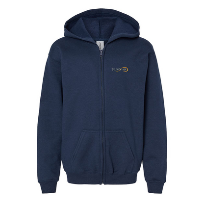 Gildan Heavy Blend Youth Runescape Logo Full Zip Hooded Sweatshirt