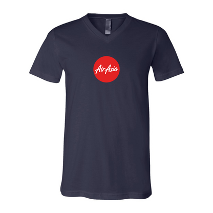 Air Asia Logo BELLA  CANVAS - Jersey V-Neck T-Shirt