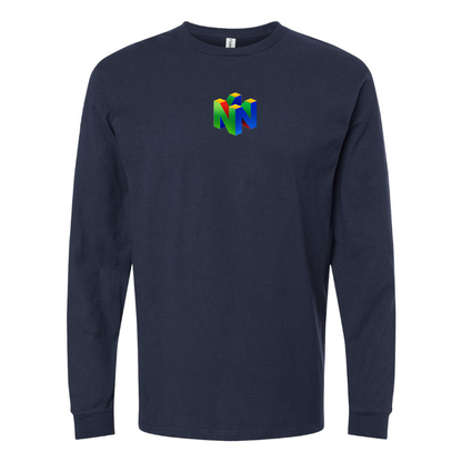 Men's   Nintendo N64   Logo Cotton Long Sleeve T-Shirt