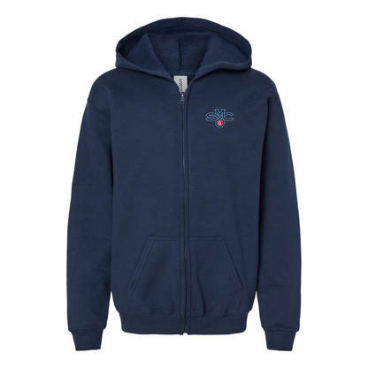 Gildan Heavy Blend Youth Saint Marys Gaels Logo Full Zip Hooded Sweatshirt