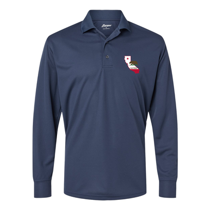 Men's  California Bear Map  Paragon Prescott Long Sleeve Polo