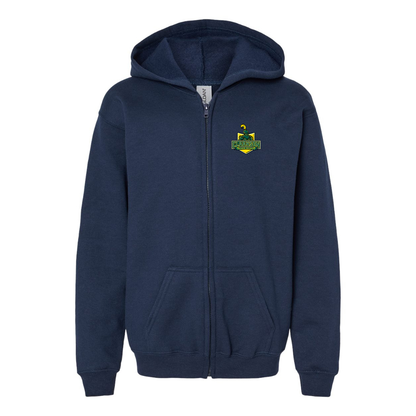 Youth Clarkson Golden Knights Gildan Heavy Blend Full Zip Hooded Sweatshirt