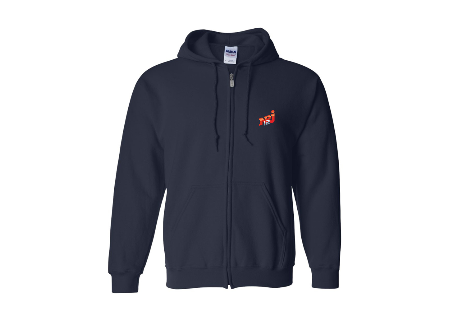 Men's NRJ 12 Logo Gildan  Heavy Blend Full Zip Hooded Sweatshirt