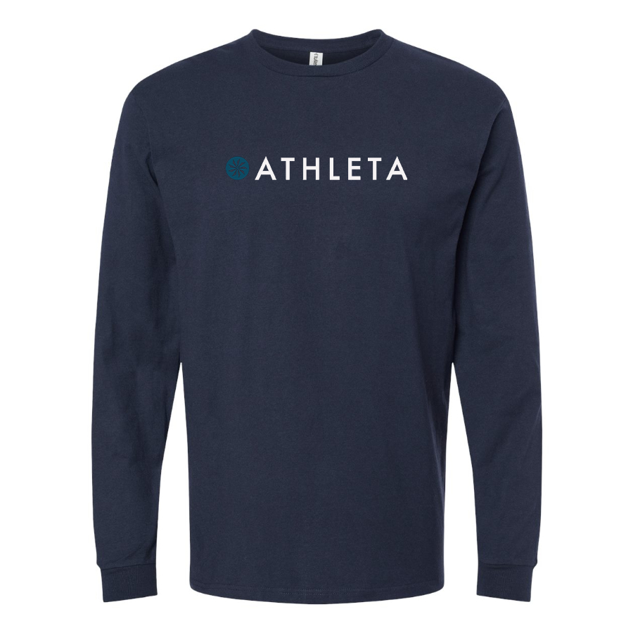 Men's Athleta Logo Cotton Long Sleeve T-Shirt