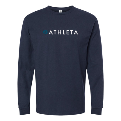 Men's Athleta Logo Cotton Long Sleeve T-Shirt