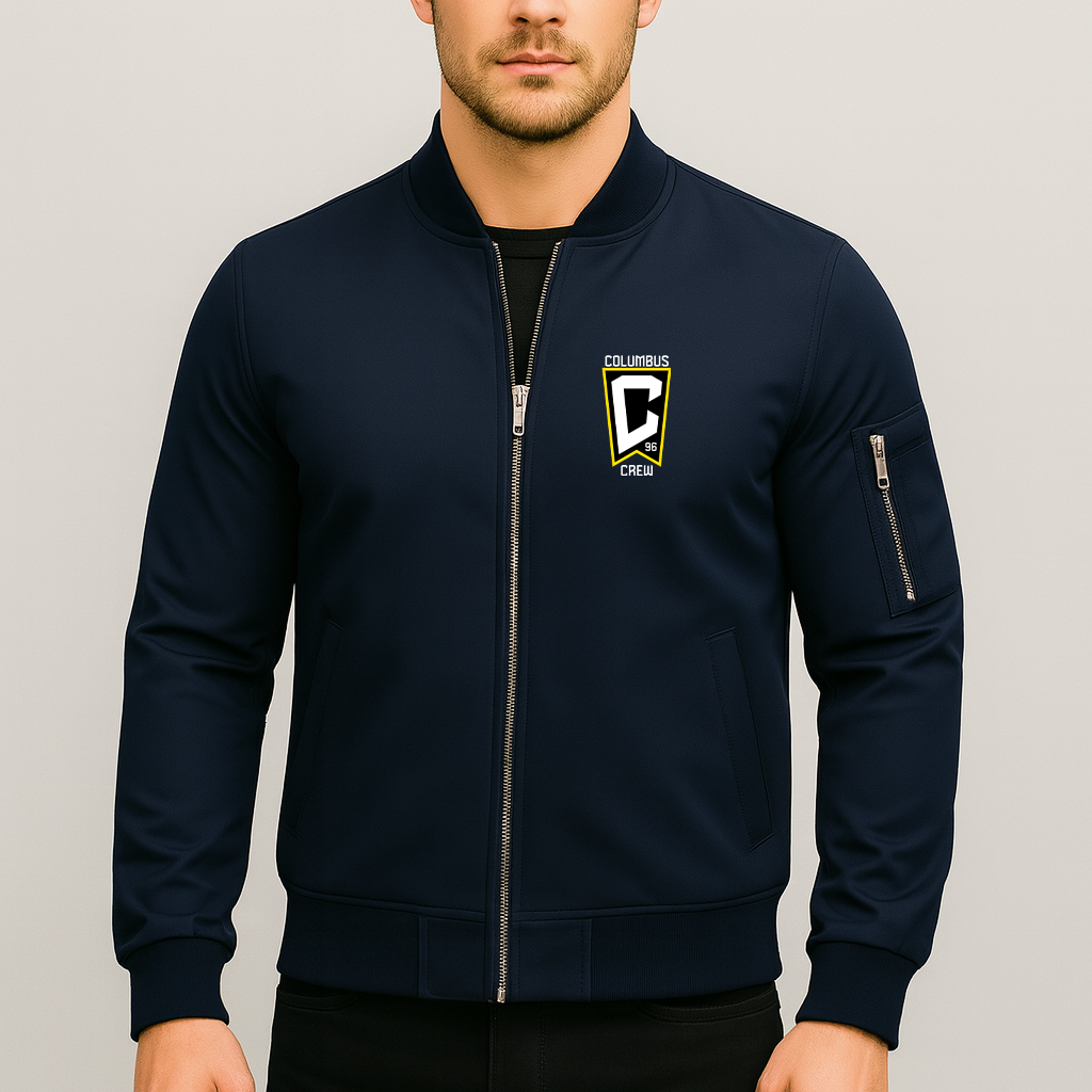 Men's Columbus Crew FC Lightweight Bomber Jacket - Navy